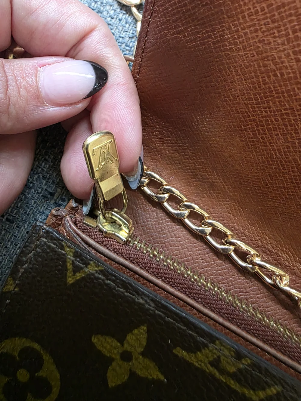 Louis Vuitton Brown Monogram Crossbody Wallet